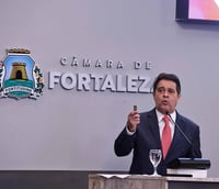 Prefeito de Fortaleza, Evandro Leitão, durante a abertura do segundo período legislativo de 2026 (Foto: Zé Rosa/Câmara Municipal de Fortaleza)or