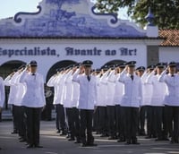 Especialistas da Aeronáutica em formatura