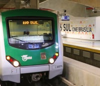 Composição de metrô do Distrito Federal (Foto: Agência Brasília)