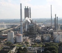 Vista aérea da Araucária Nitrogenados S.A, subsidiária da Petrobras (Foto: Divulgação)