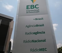 Placa sinalizadora da Empresa Brasil de Comunicação (Foto: Marcello Casal Jr/Agência Brasil)