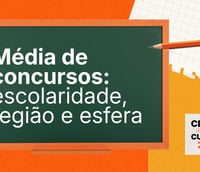 Média de concursos: escolaridade, região e esfera