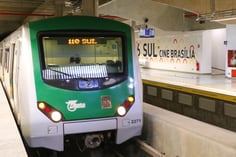 Composição de metrô do Distrito Federal (Foto: Agência Brasília)