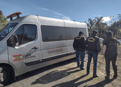 Servidores da Sefaz SC em fiscalização (Foto: Divulgação)