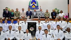 Oficiais da PM TO em formatura (Foto: Antônio Gonçalves/Governo do Tocantins)