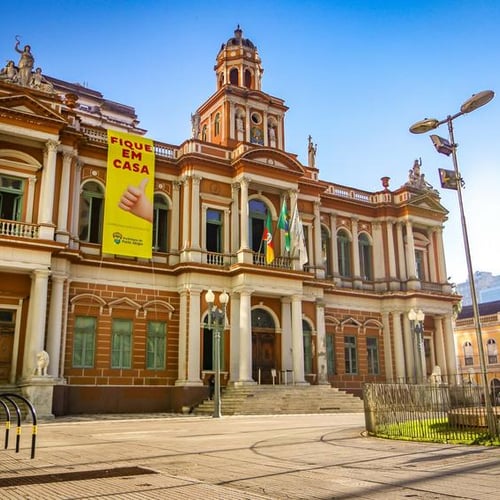 Fachada da Prefeitura de Porto Alegre RS (Foto: Alex Rocha/PMPA)