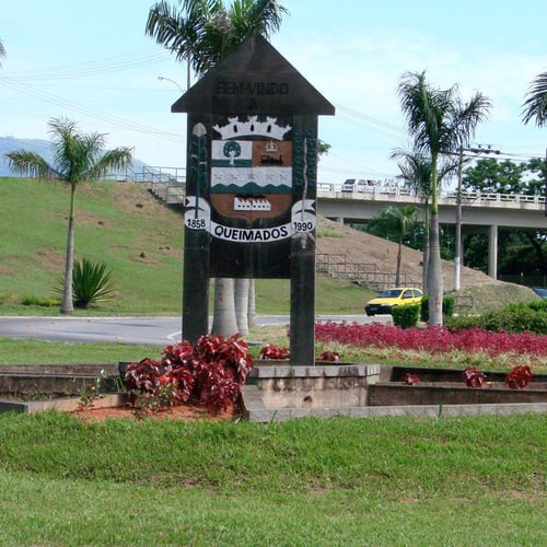 Entrada da Cidade de Queimados, acesso Rodovia Dutra (Foto: Divulgação)