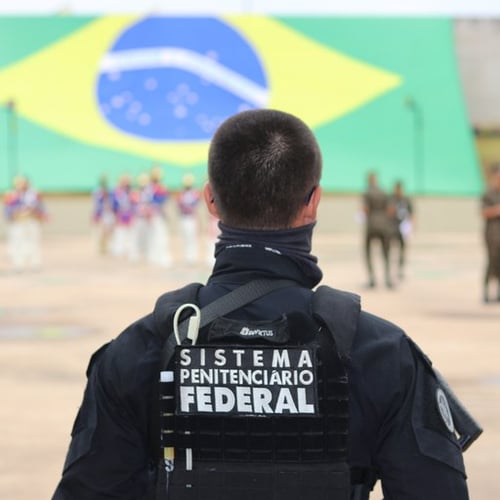 Policial Penal Federal de costas (Foto: Governo Federal)