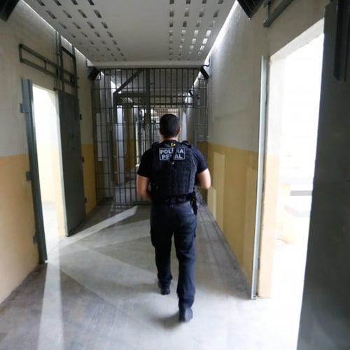 Policial penal em atividade (Foto: Hesíodo Góes/Ascom Governo Pernambuco)