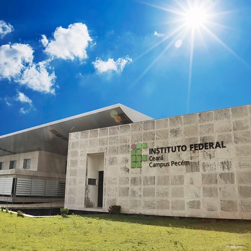 Fachada do câmpus de Pecém do IFCE (Foto: Secitece/Governo CE)