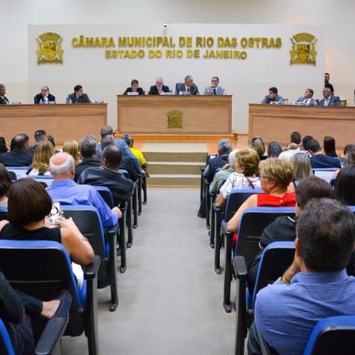 Sessão plenária na Câmara Municipal de Rio das Ostras (Foto: Divulgação)