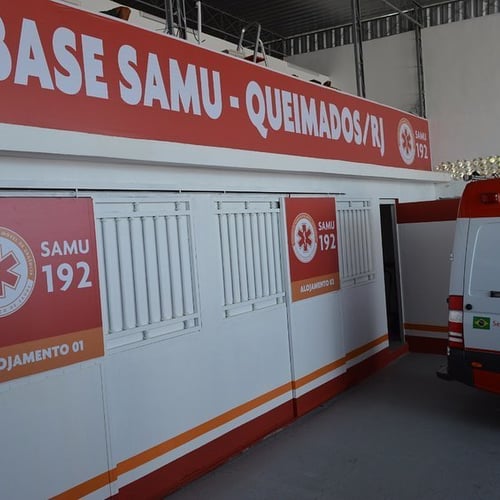 Base SAMU Queimados RJ (Foto: Reprodução/Facebook)
