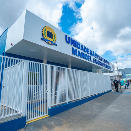 Fachada do prédio de uma das unidades básica de saúde de Porto Velho RO (Foto: Ana Flávia/Prefeitura de Porto Velho RO)
