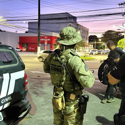 Agentes da PC ES em operação (Foto: Divulgação)