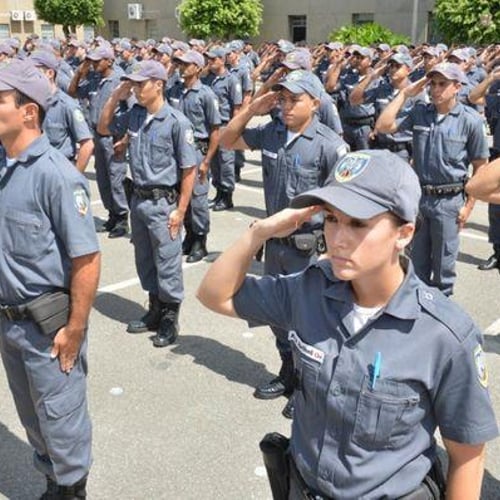 Soldados da PM ES em formatura (Foto: Divulgação)