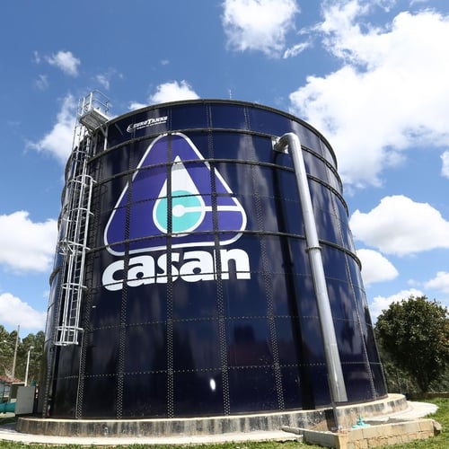 Estrutura de reservatório de água da Casan SC (Foto: Acervo/Casan SC)
