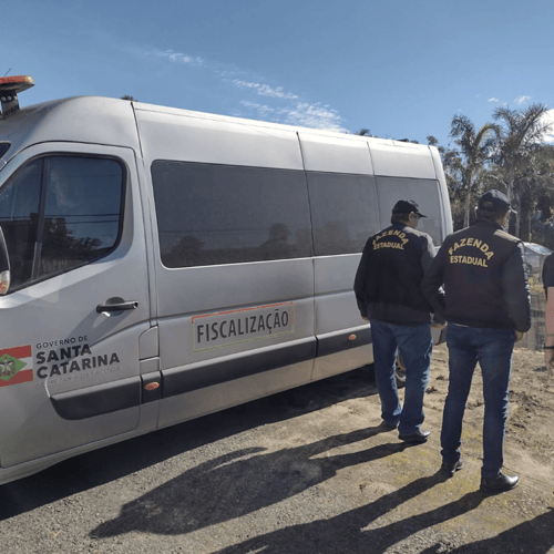 Servidores da Sefaz SC em fiscalização (Foto: Divulgação)