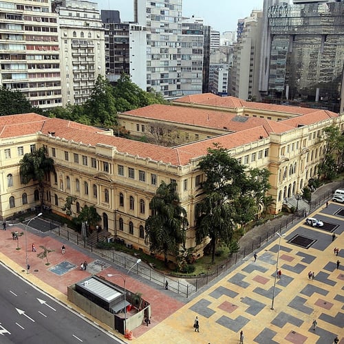 Vista aérea da Secretaria de Estado de Educação de São Paulo (Foto: Divulgação)