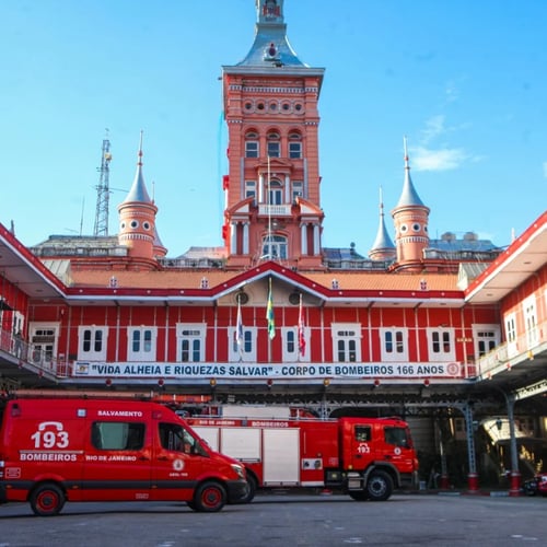 Fachada da sede do Corpo de Bombeiros do Rio de Janeiro (Foto: CBMERJ)