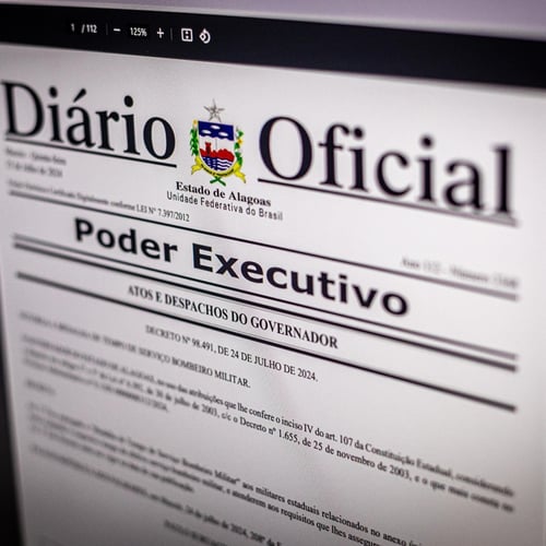 Diário Oficial de Alagoas (Foto: Rodrigo Marinho / Ascom Seplag)