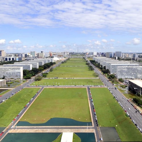 Imagem aérea da Esplanada dos Ministérios (Foto: Divulgação)