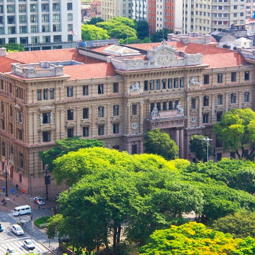 Vista aérea da sede do TJ SP (Foto: Divulgação TJ SP)