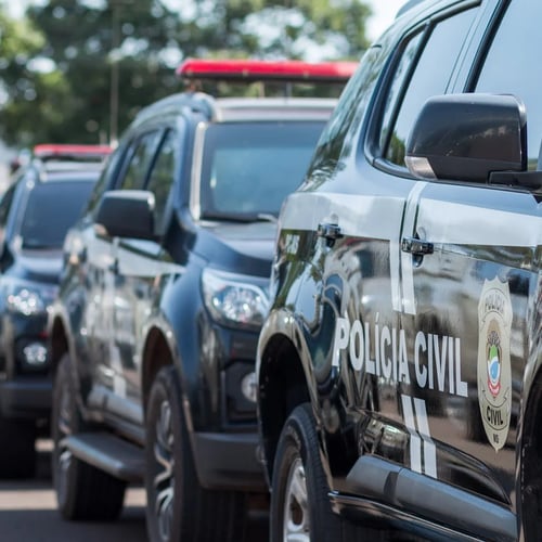 Viaturas da Polícia Civil de Mato Grosso do Sul (Foto: Ascom)