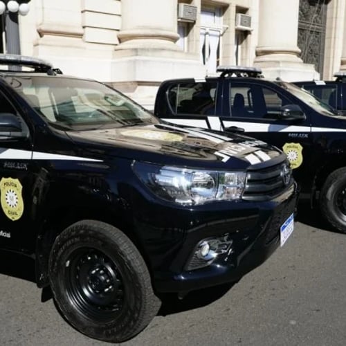 Viaturas da Polícia Civil do Rio Grande do Sul (Foto: Gégori Bertó/SSP RS)