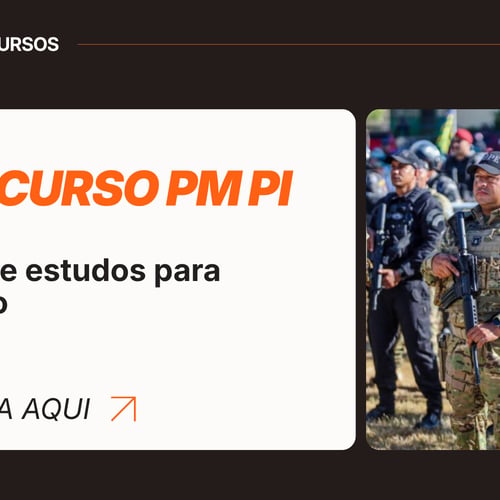 Thumb Especial do Qconcursos Plano de Estudos concurso PM PI Imagem SD Thiago Amaral/Ascom PM PI