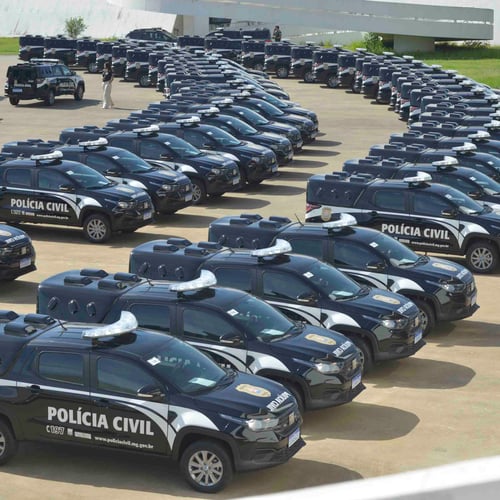 Viaturas da Polícia Civil de Minas Gerais (Foto: Marco Evangelista/Imprensa MG)
